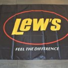 New Lews Banner Flag Fishing Rods Rod Reel Bait Shop Man Cave Marina Store Dock 3x5ft