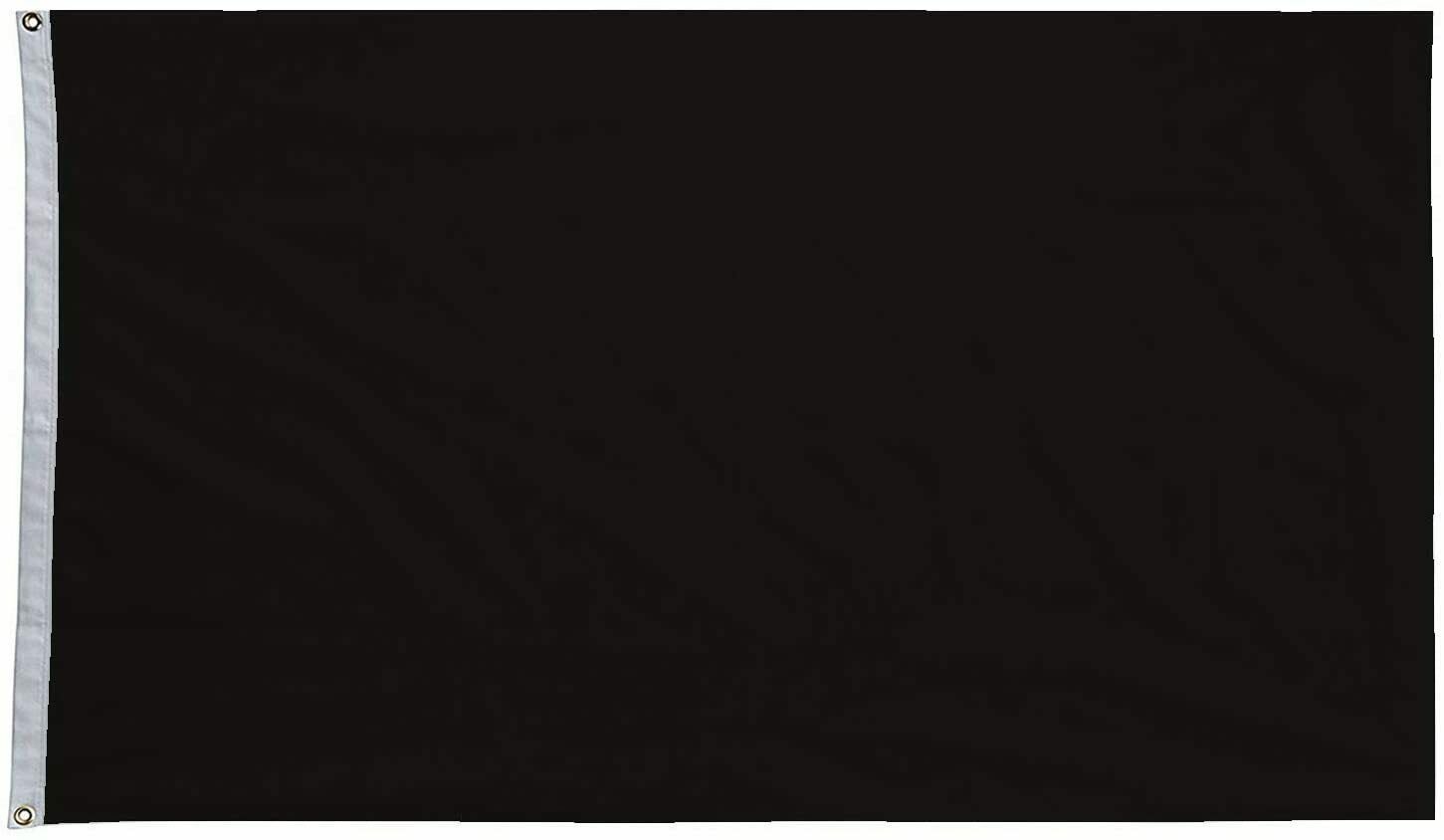 3x5FT Solid Black Flag Artwork Protest Plain Color Banner Dorm Man Cave