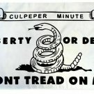 3x5FT Flag White Culpeper Minutemen Don't Tread Patriot Liberty Revolutionary