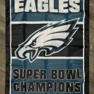 Philadelphia Eagles Vertical Super Bowl Championship Flag 3x5 ft Banner Man-Cave Bar