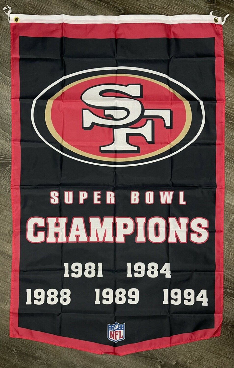 San Francisco 49ers Super Bowl Championship Flag 3x5 ft Banner Man-Cave New