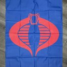 G.I. Joe Cobra Flag 3x5 ft Vertical Blue Banner Action Hero Toy Kids Man-Cave