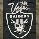 Las Vegas Raiders Vertical Raider Nation Flag 3x5 ft Man-Cave Banner The Blackhole