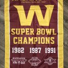 Washington Football Team Redskins Super Bowl Championship Flag Vertical 3x5 ft Banner