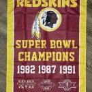 Washington Redskins Super Bowl Championship Flag Vertical 3x5 ft Sports Banner New
