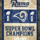 Los Angeles Rams Vertical Super Bowl Championship Flag 3x5 ft Sports Banner Man-Cave