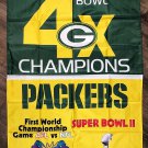 Green Bay Packers Vertical Super Bowl Championship Flag 3x5 ft Banner Man-Cave New