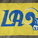 Los Angeles Rams Man-Cave Flag 3x5 ft Sports Yellow Logo Banner Garage Bar
