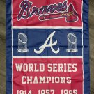 Atlanta Braves World Series Championship Flag 3x5 ft Sports Banner Man-Cave Bar