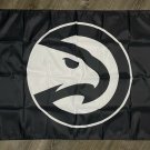 Atlanta Hawks Logo Flag 3x5 ft Sports Black Banner Man-Cave Garage
