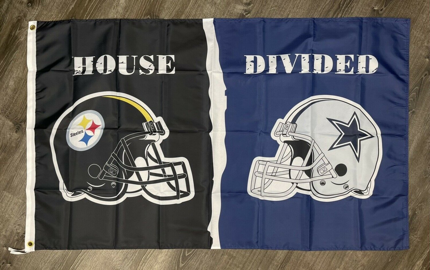 Dallas Cowboys and Pittsburgh Steelers Divided Flag 3x5ft 