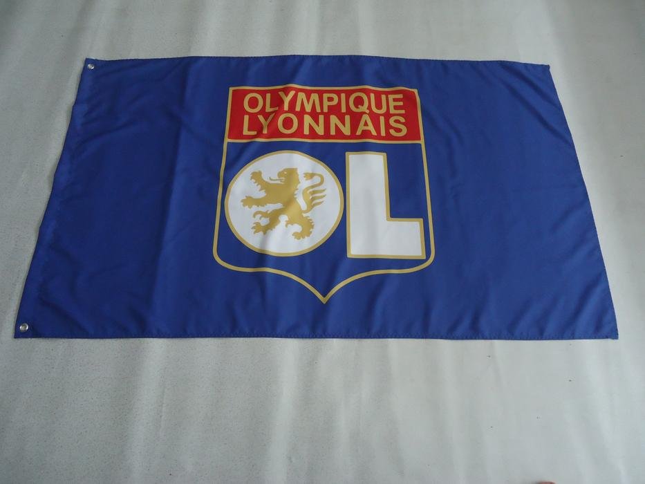 Olympique Lyonnais Flag 3x5ft Banner polyester