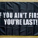 Shake N Bake Flag Nascar Racing Ain't 1st Last B Poster Sign 3x5'