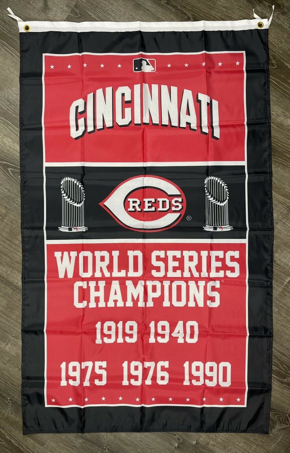 Cincinnati Reds World Series Championship Flag 3x5 ft Sports Banner Man-Cave