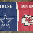 Dallas Cowboys vs Kansas City Chiefs House Divided Flag 3x5ft Banner New