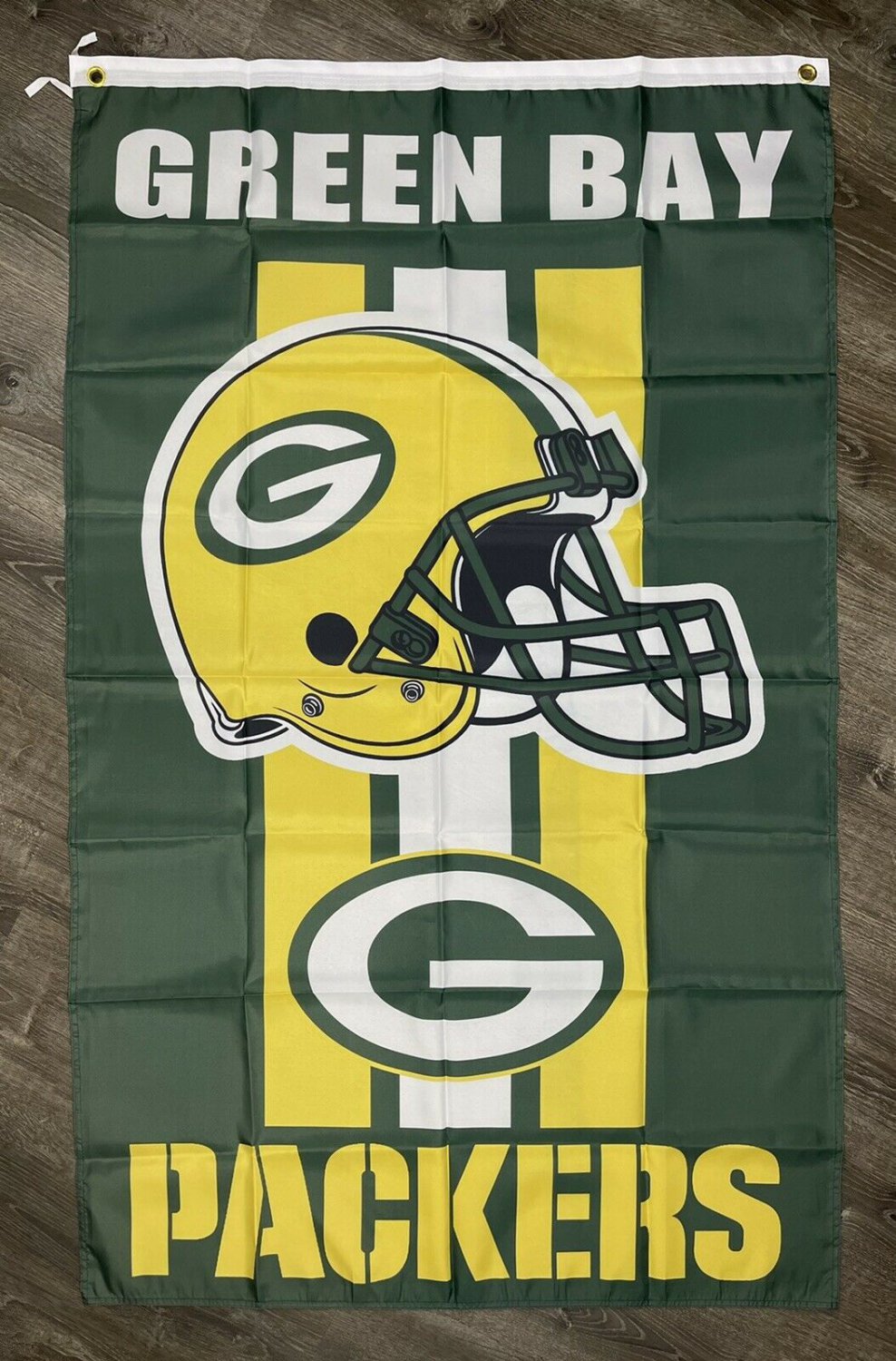 Green Bay Packers Flag 3x5 ft Sports Green Vertical Banner Man-Cave Garage