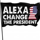 Alexa Change The President, Funny Anti Biden - Flag 3x5 Ft Flag Outdoor