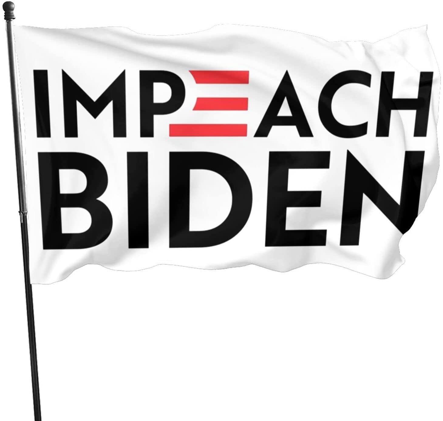 Impeach President Biden Flag 3x5ft  White Harris Vivid Color Banner Garden Outdoor