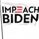 Impeach President Biden Flag 3x5ft  White Harris Vivid Color Banner Garden Outdoor