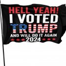Trump President Election Vote 2024 - I Voted Trump Usa Flag 3x5 Ft
