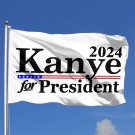 Kanye for President 2024 Flag 3X5Ft With Brass Grommets