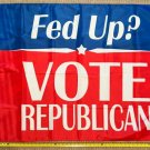 Republican Flag Fed Up Vote R Trump Desantis America USA Sign 3x5'