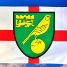 Norwich City  Football Club Flag White Red 3x5ft Banner Polyester