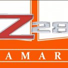 Chevrolet Camaro Z28 3x5 ft Flag Banner Garage Man-Cave Chevy Racing Car Club Orange