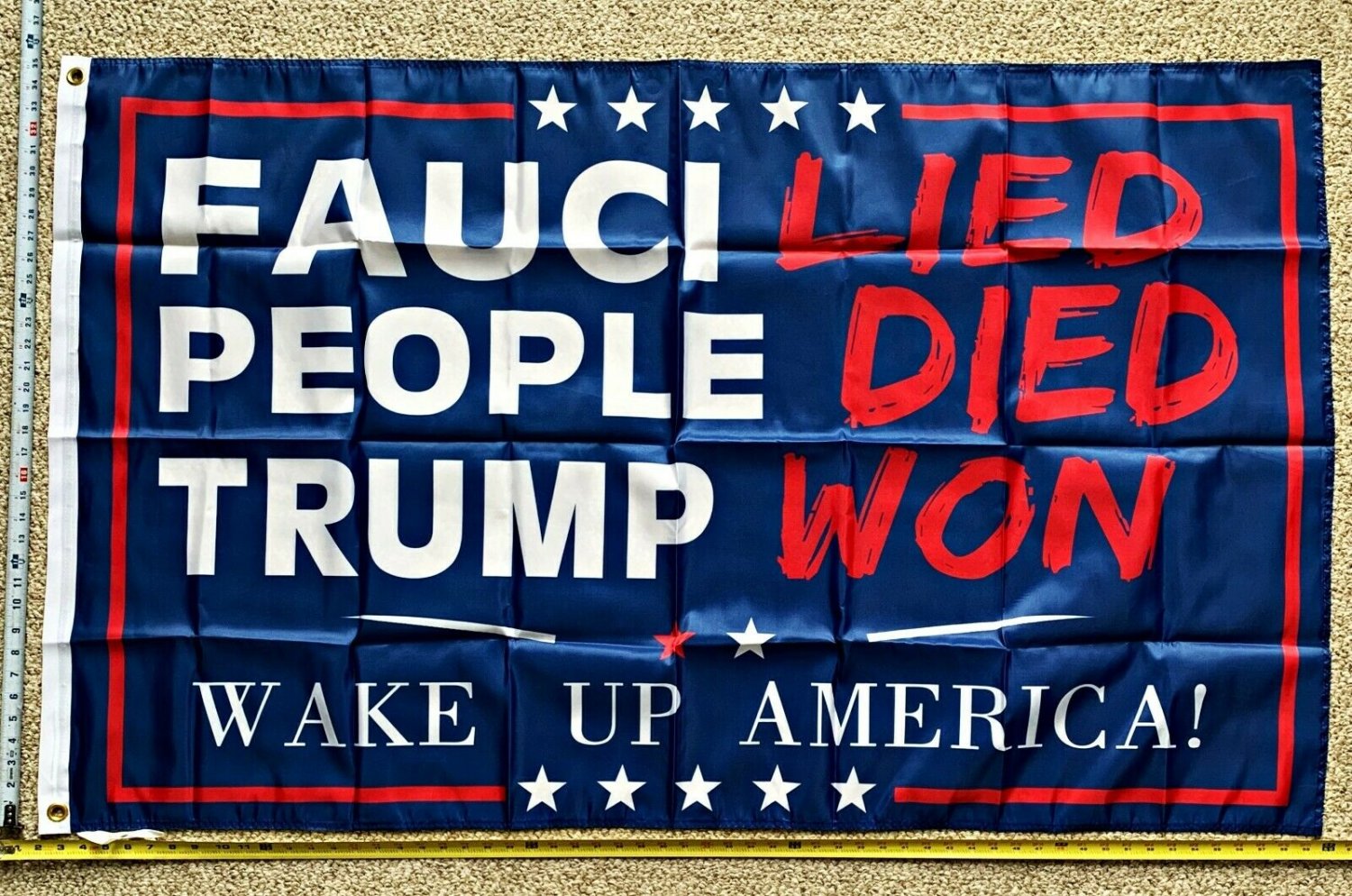Donald Trump Flag Lied Blue Save America Desantis USA Sign 3x5'