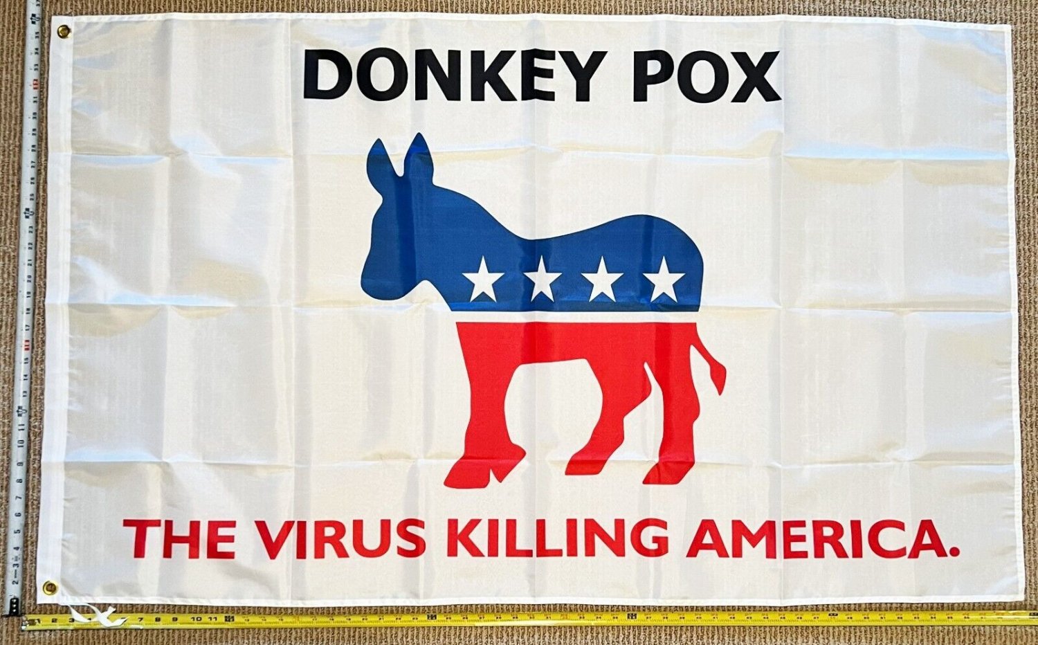 Donald Trump Flag Donkey Pox W Save America Desantis USA Sign 3x5'