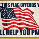 Donald Trump Flag If This Flag Offends You White Sign Poster USA 3x5'