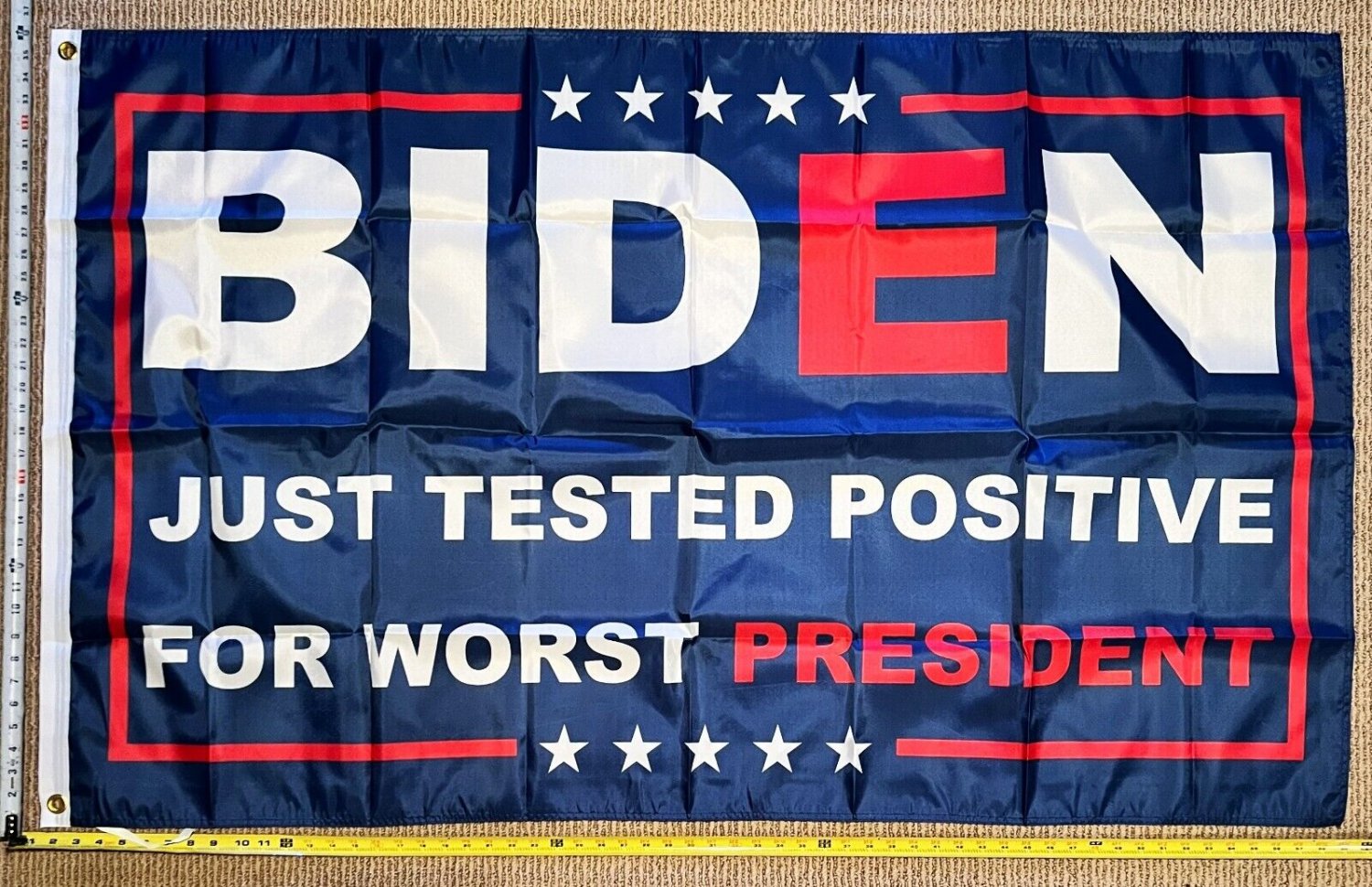 Donald Trump Flag Biden Tested Blue America Desantis USA Sign 3x5'