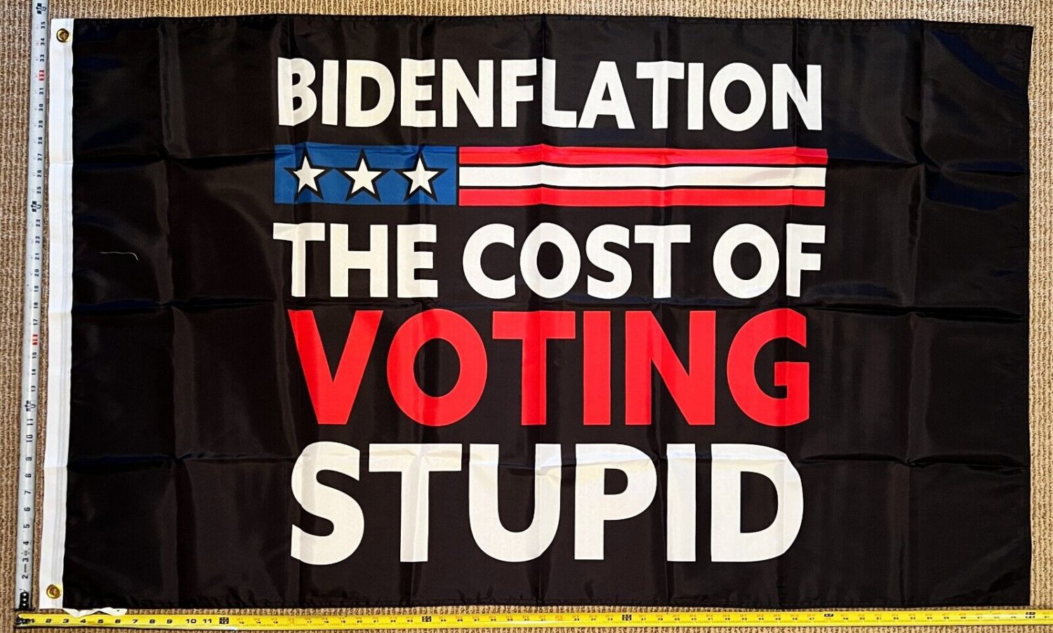 Donald Trump, Presidente Degli Stati Uniti, Illustrazione Con La Bandiera Degli Stati Uniti - Foto 4