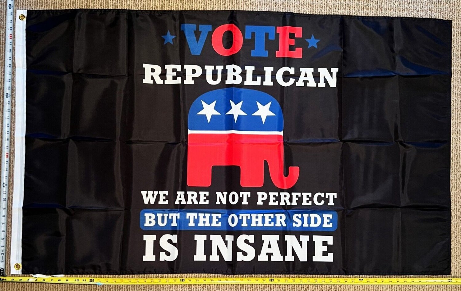 Republican Flag Vote Red Ins Trump Desantis America USA Sign 3x5'