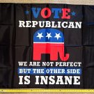 Republican Flag Vote Red Ins Trump Desantis America USA Sign 3x5'