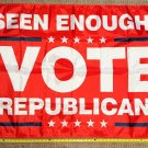 Republican Flag Seen Enough Vote Red Trump Desantis America USA Sign 3x5'