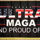 Donald Trump Flag Ultra Maga And Proud Black Desantis USA Sign 3x5'