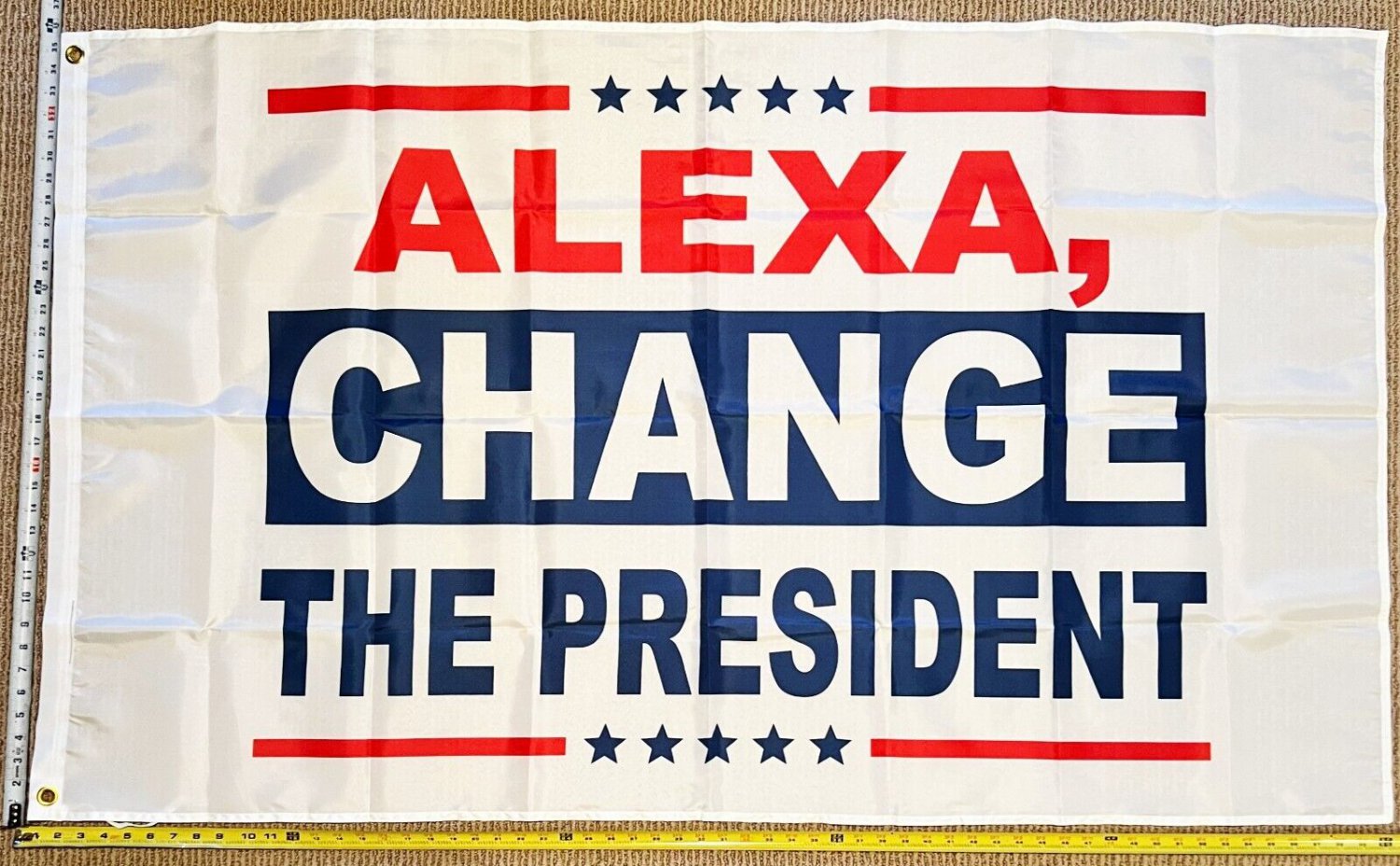 Politics Suck Flag Alexa Change President Trump Biden USA Sign 3x5ft