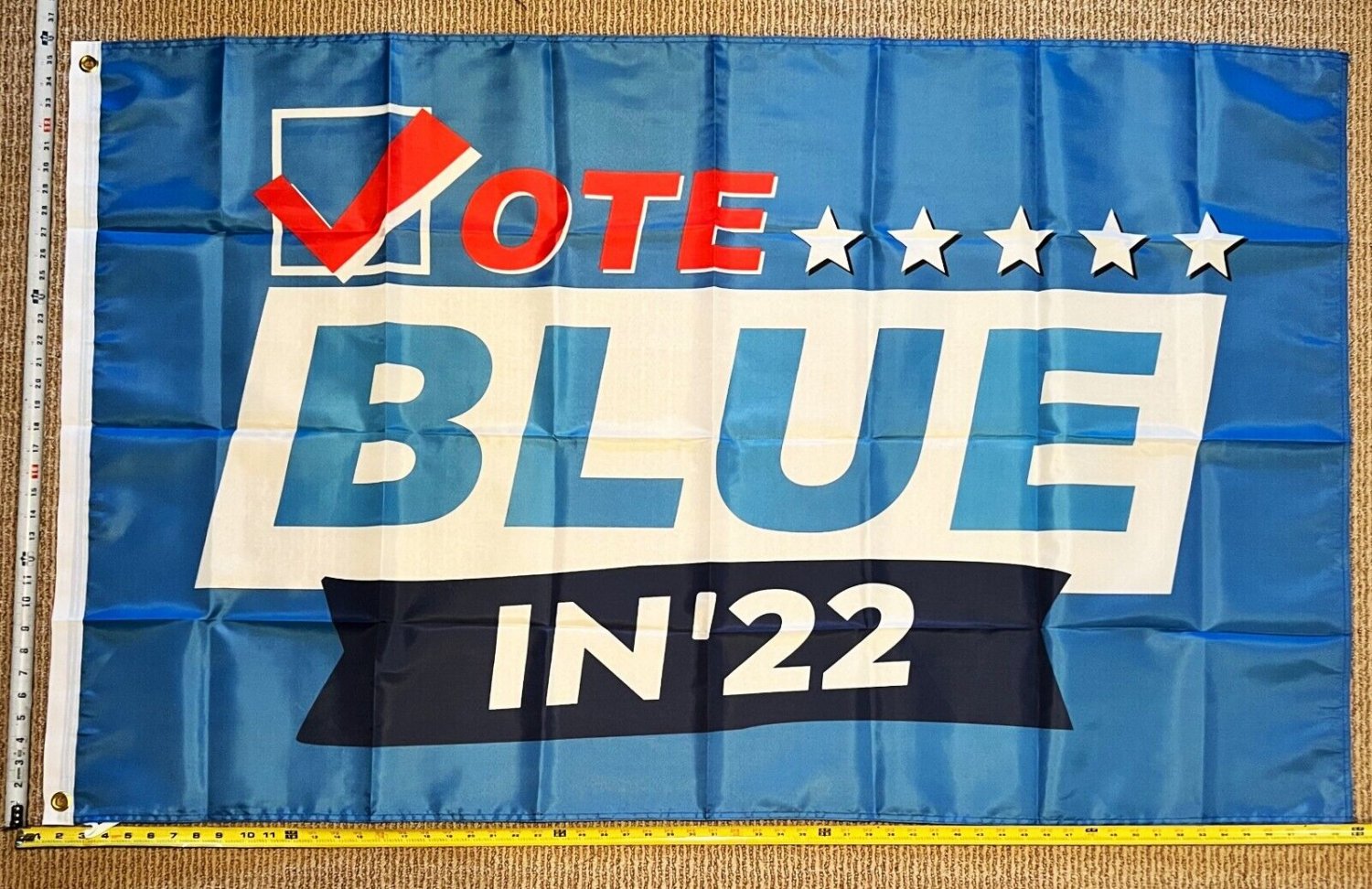 Democrat Flag Vote Blue in 22 Biden Save America USA Sign 3x5'