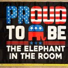 Republican Flag Elephant Red Black Trump Desantis America USA Sign 3x5'