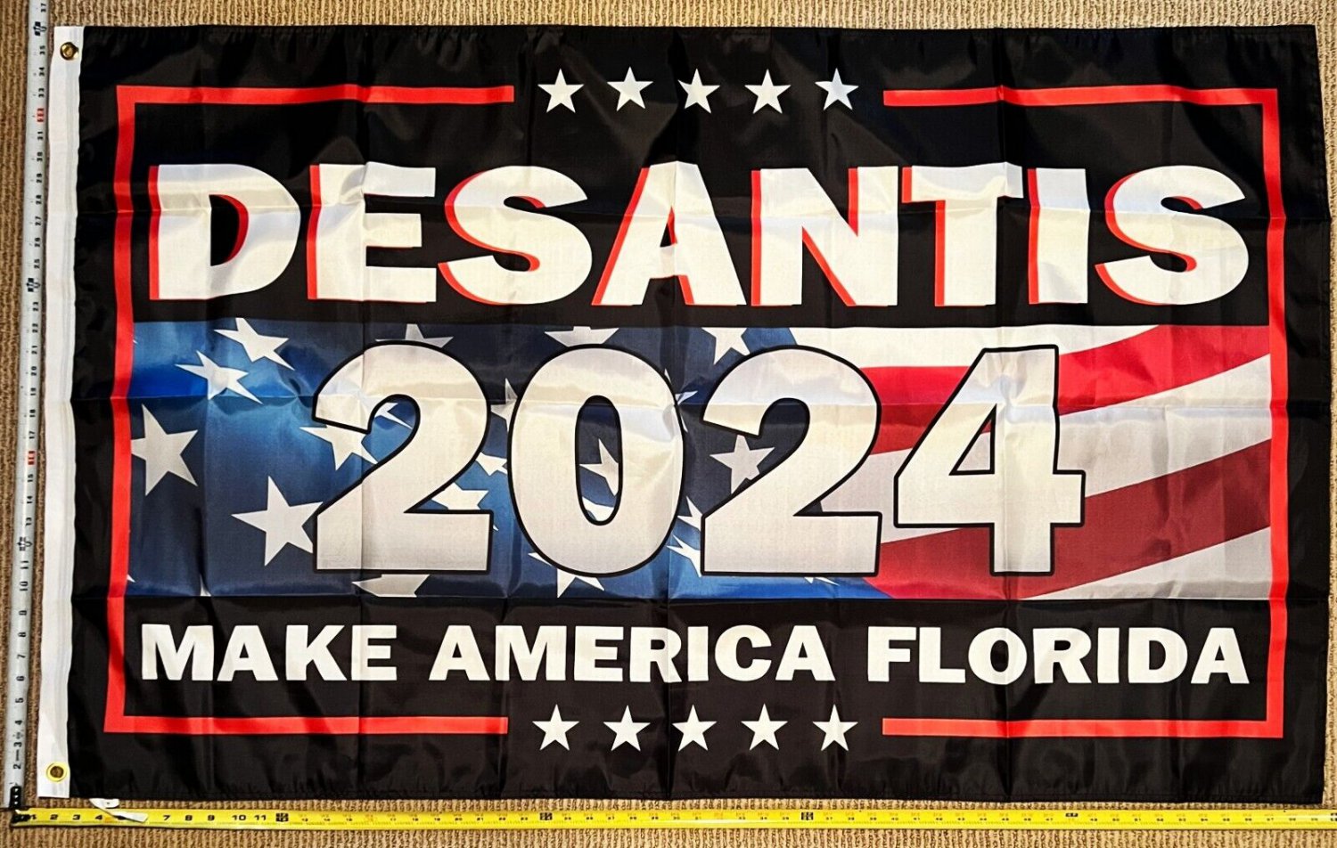 Ron Desantis Flag Mid USA Trump 2024 America Florida Sign USA 3x5'