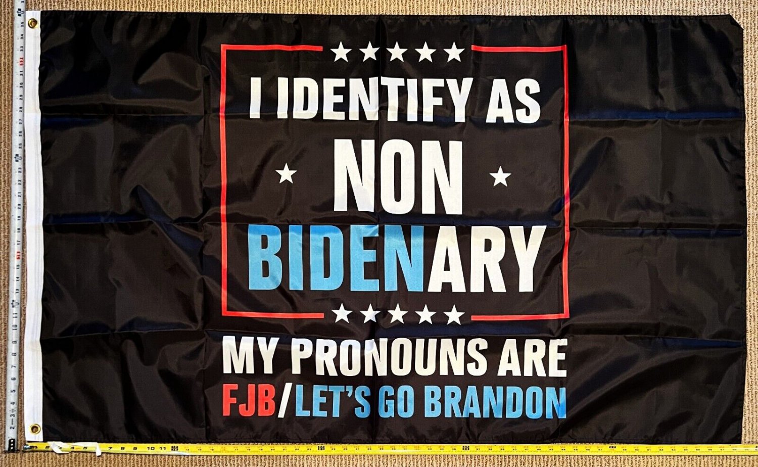 Donald Trump Flag Non Bidenary Black Republican Desantis USA Sign 3x5'