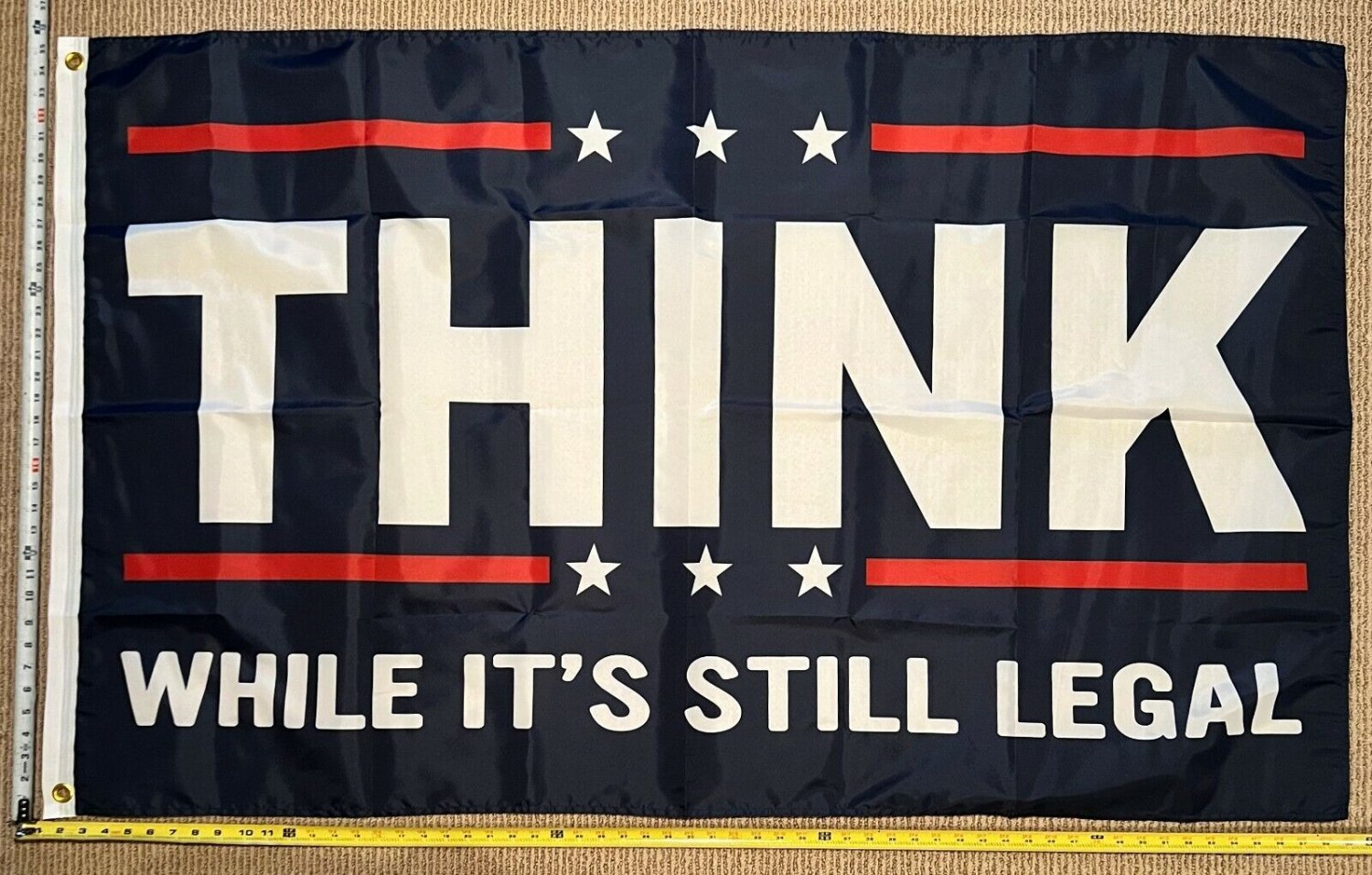 Donald Trump Flag Think While It's Legal Black Desantis USA Sign 3x5'