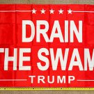 Donald Trump Flag Drain The Swamp Red Trump USA Army Police Sign 3x5ft
