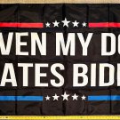 Donald Trump Flag Dog Hates Biden Black America Desantis USA Sign 3x5'