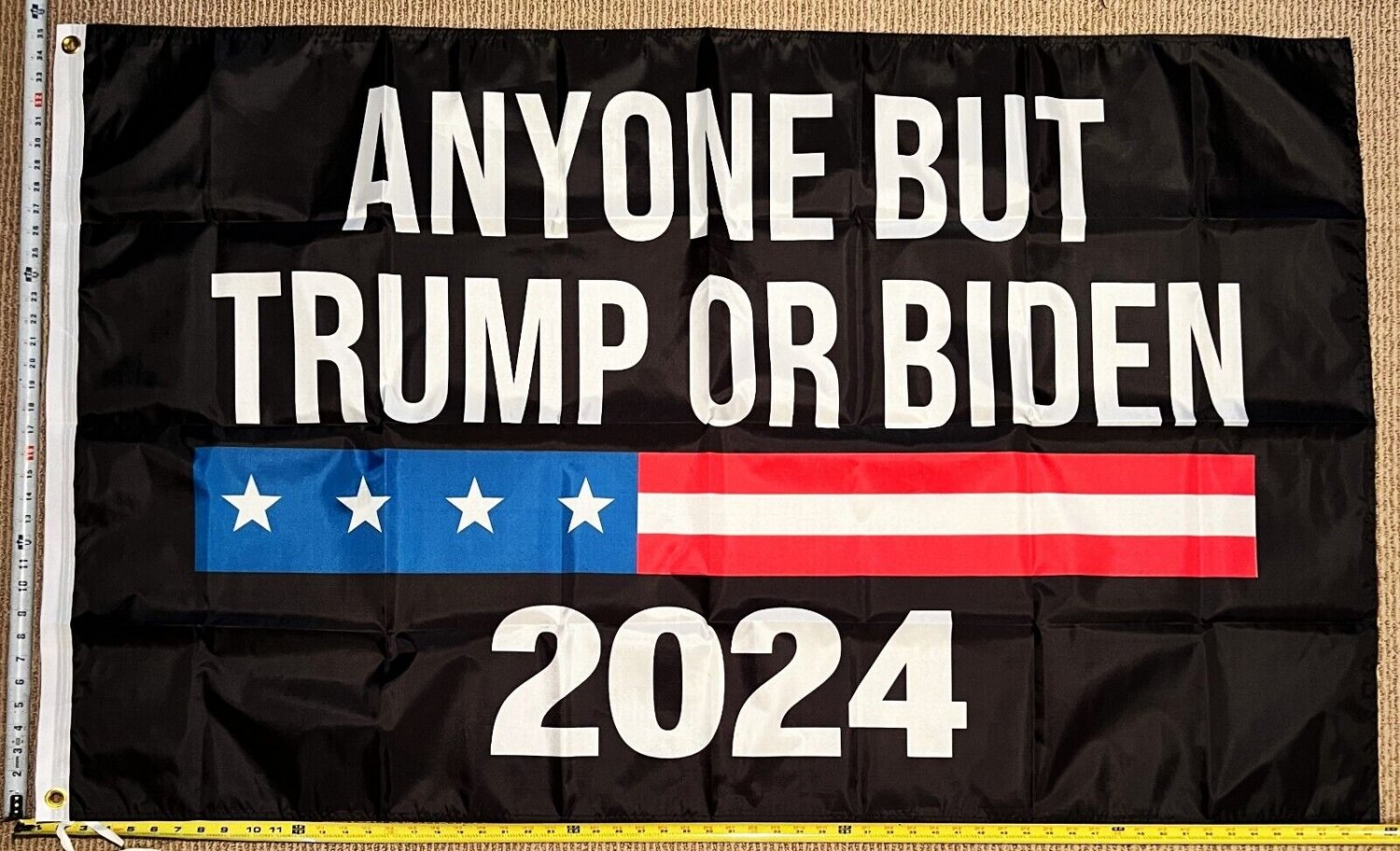 Politics Suck Flag Anyone But Trump or Biden America USA Sign 3x5'