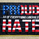 Donald Trump Flag Proud Hate Liberals Desantis 2024 USA Sign 3x5'