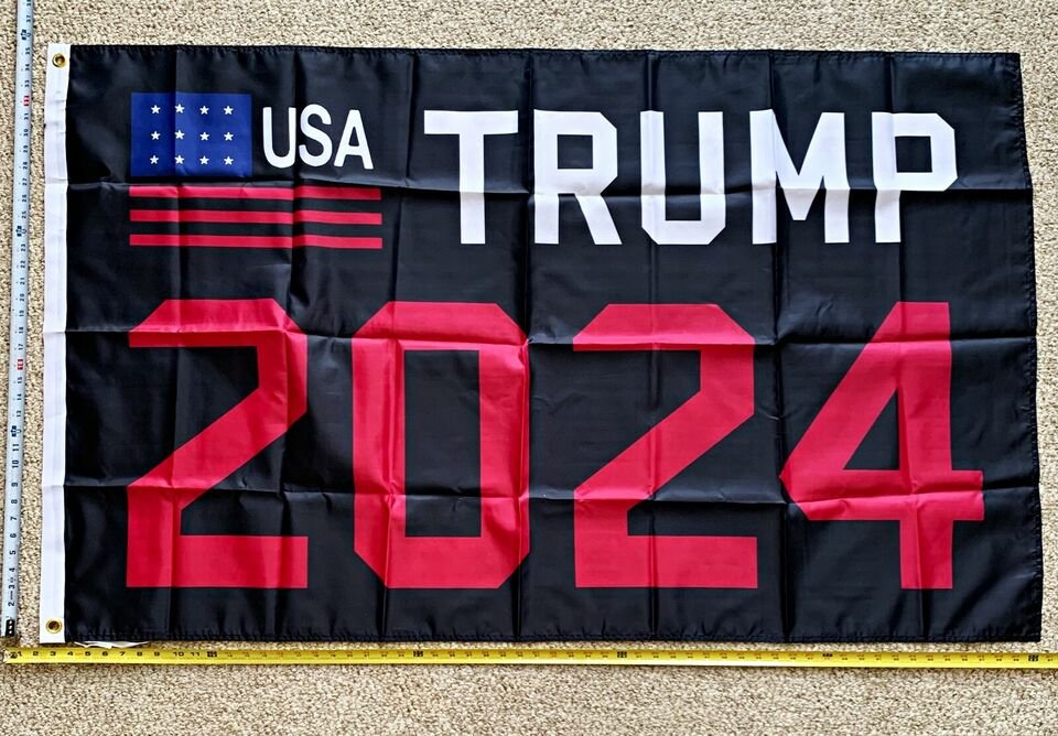 Donald Trump Flag Trump Won Black 2024 USA Flag Desantis Sign 3x5'