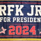 Robert Kennedy Flag  Blue RFK JR 2024 Democrat America USA Sign 3x5ft