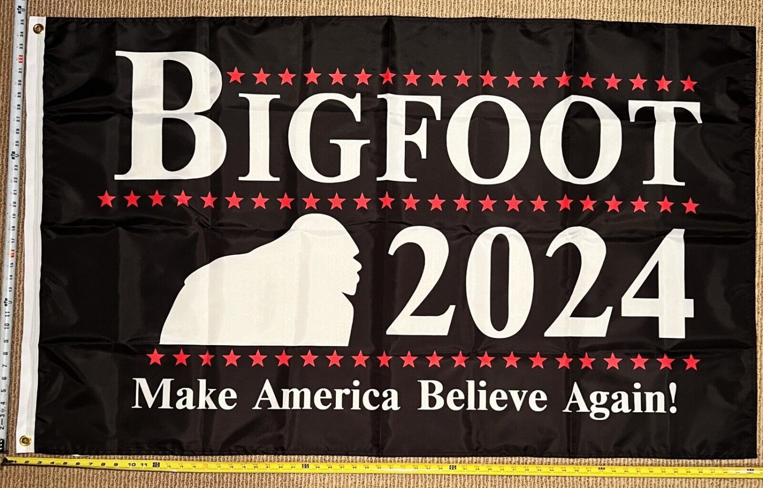 Big Foot Flag Black 2024 Cool Beer Pong Party Funny Busch Sign 3x5'